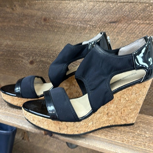 Adrienne Vittadini 'Chelle' Cork Open Toe Wedge Sandal - Picture 1 of 6